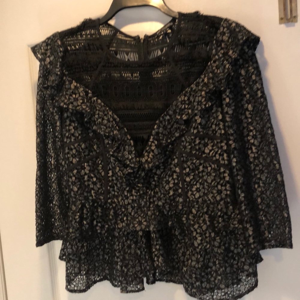 Marissa WEBB BLACK LACE TOP-L - Picture 3 of 8